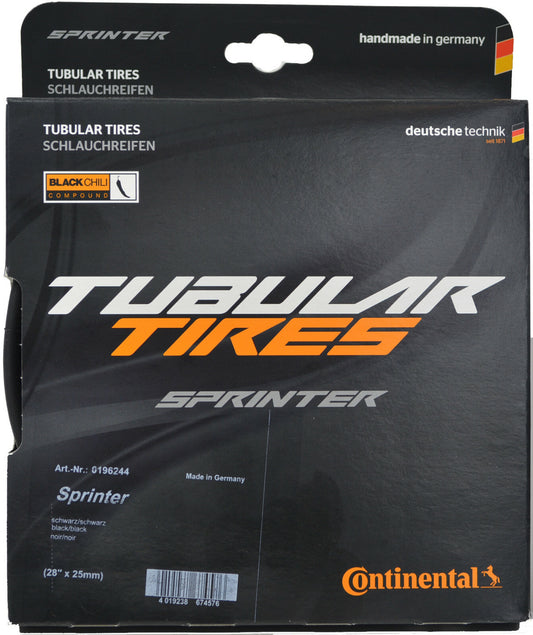 Continental Sprinter Tubular Road Bike Tire 700x25mm Black Chili Compound