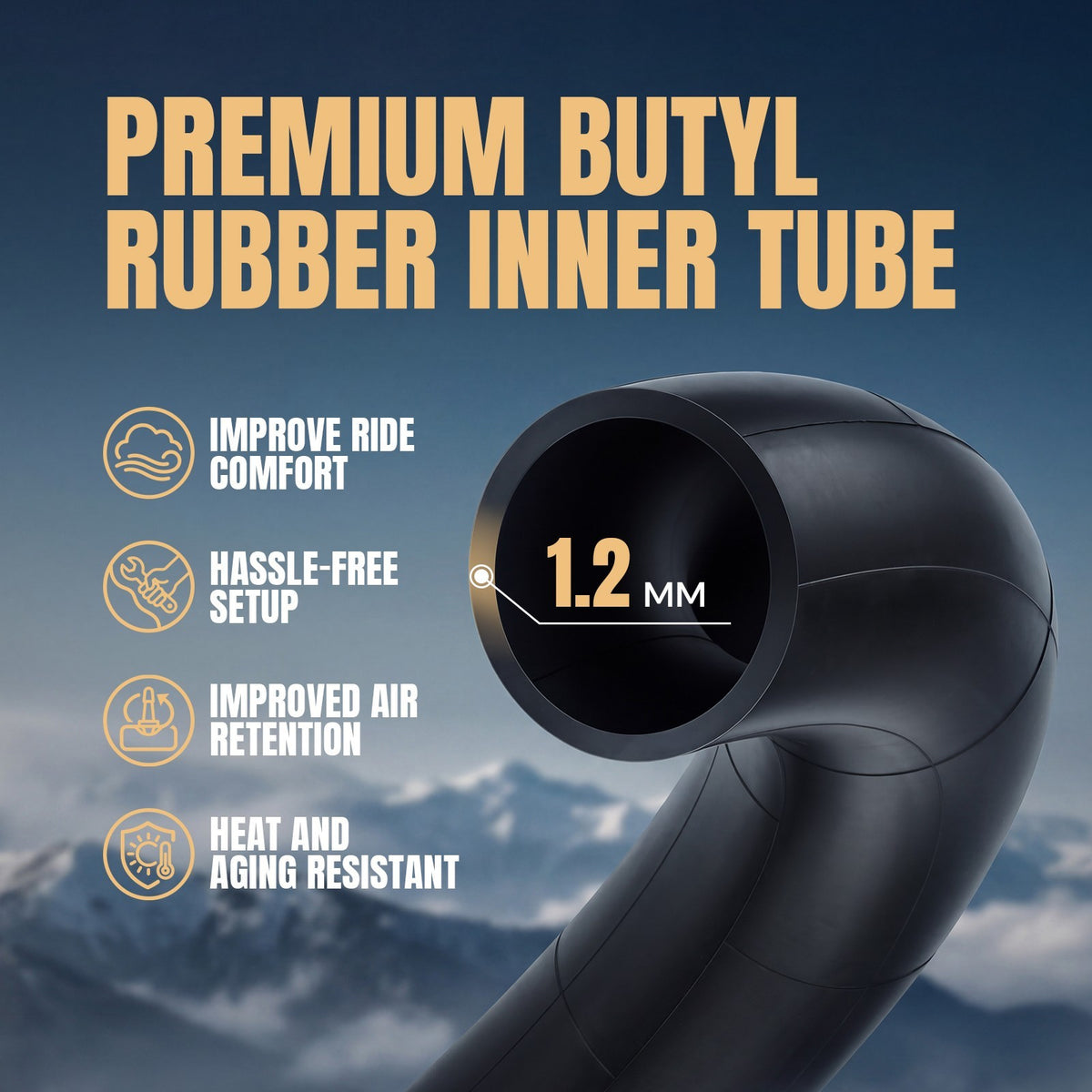 20-Inch Bicycle Inner Tubes Set - Fits Road & Mountain Bikes, Schrader Valve