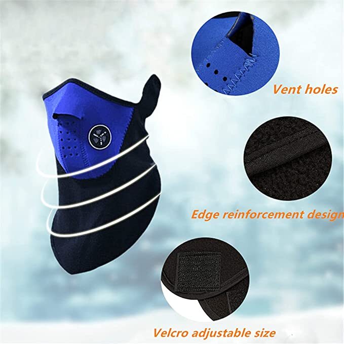 Unisex Winter Half Face Mask Skull Ski Snow Fleece Neck Warmer