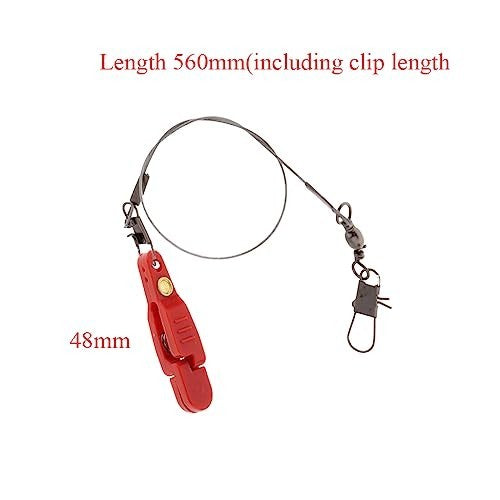 3 Pack Fishing Quick Release Clips with Steel Line - Durable & Lightweight