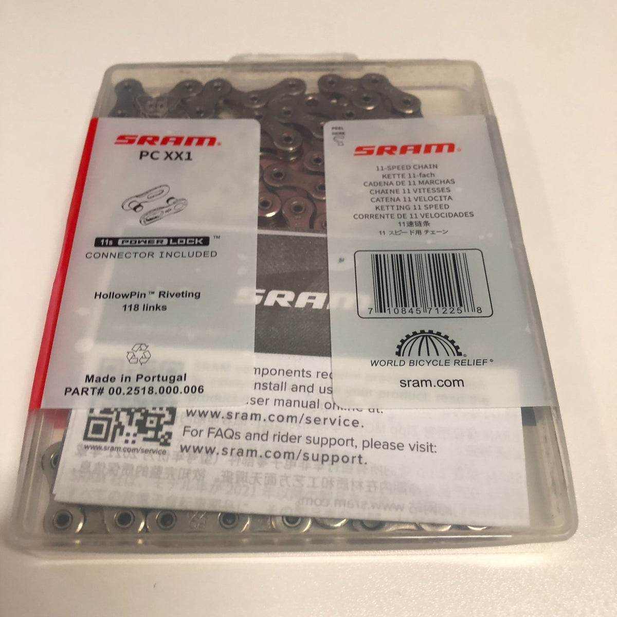11 Speed Silver Bicycle Chain - 118 Links MTB Chain with PowerLock