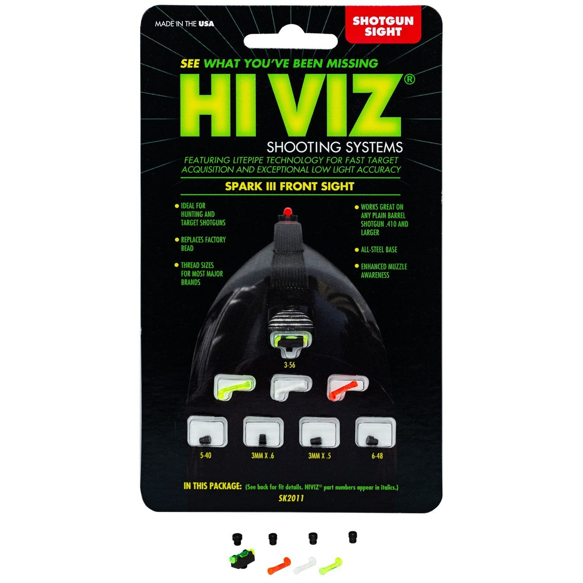 Shotgun Fiber Optic Front Sight – Bright Red Bead Replacement for Most Shotguns