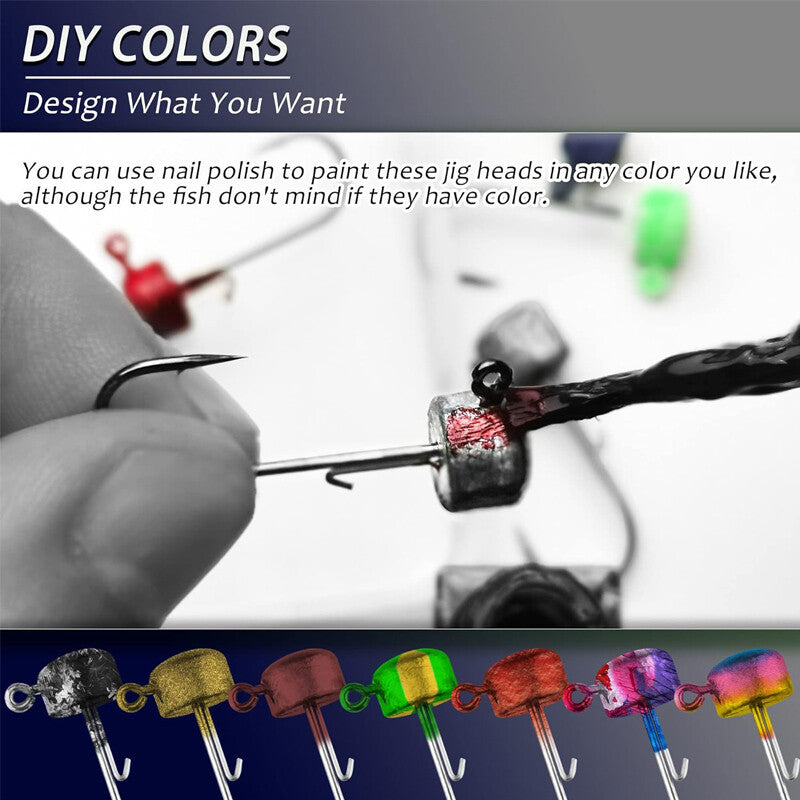 50 Pcs Mushroom Ned Rig Jig Heads for Bass Crappie Fishing - Multiple Sizes