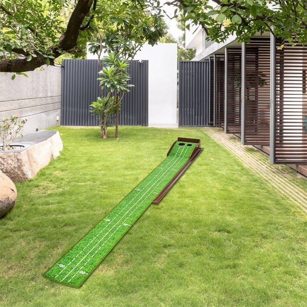 Golf Putting Mat 9.265 Ft Indoor & Outdoor Practice Green with Ball Return System