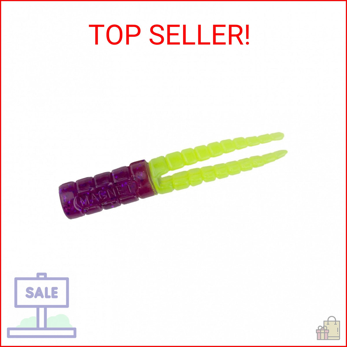 Crappie Magnet Split-Tail Grub Baits 50-Pack for Freshwater Fishing