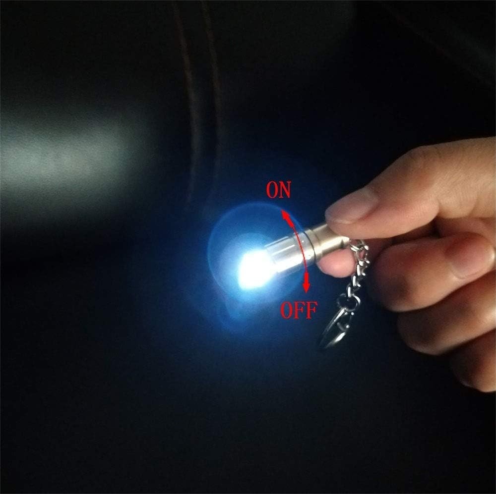 Mini LED Keychain Flashlight - Tiny Portable Safety Light 15 Lumens