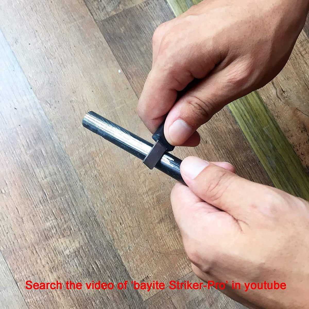 4-Inch Ferrocerium Fire Starter with Paracord and Striker - Survival Tool