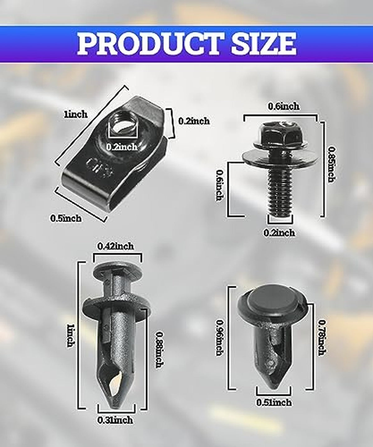 Vehicle Bumper & Body Fastener Kit - 35PCS Engine Under Cover Bolts Screws