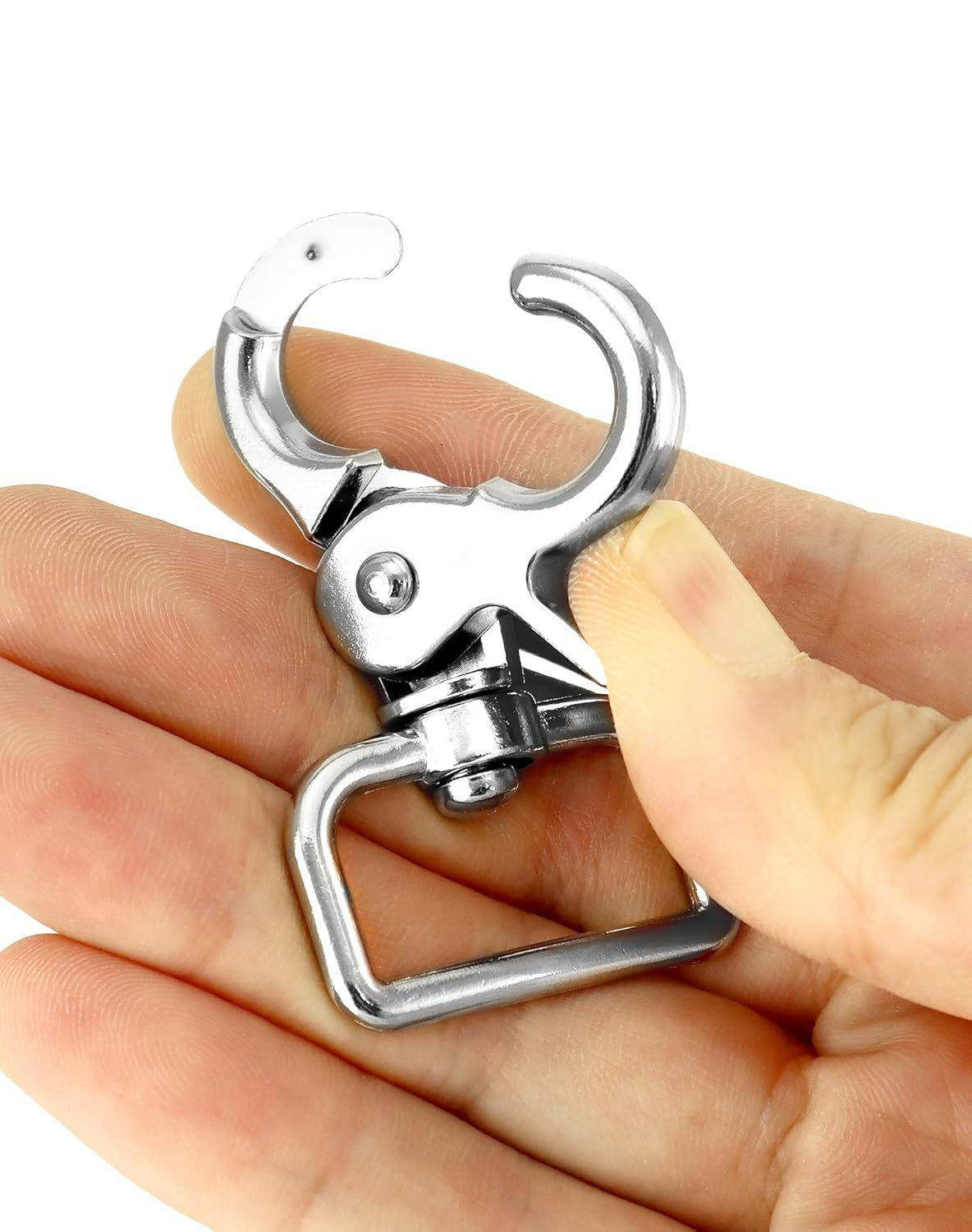 Heavy Duty Nickel Plated Swivel Snap Hooks 10 Pack for Crafts & Outdoor Use