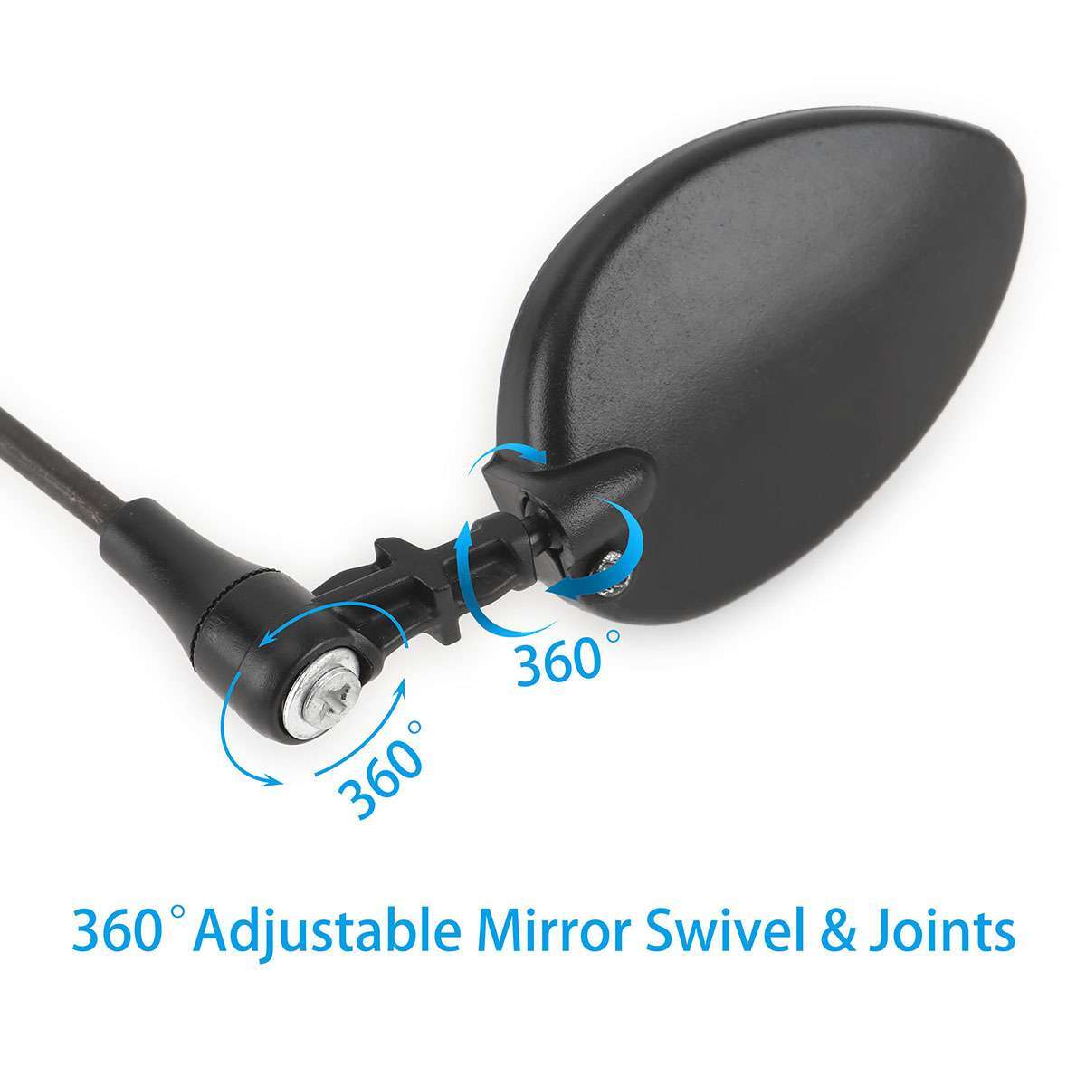 360° Bicycle Helmet Rearview Mirror - Adjustable Cycling Safety Mirror