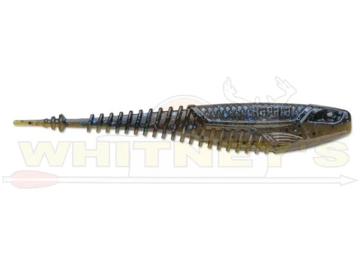 Rapala Crush City Freeloader Soft Plastic Bait 4.25" 6-Pack - Black Blue Green Pumpkin