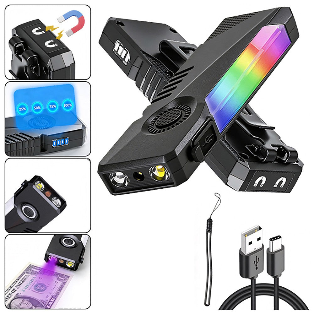 Rechargeable Tactical LED Flashlight with Floodlight & Strobe Modes