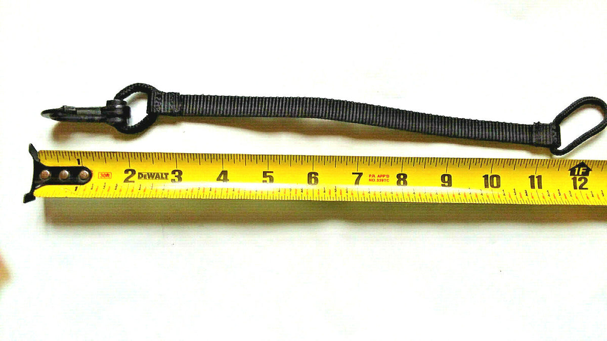 Snowboard Safety Leash Short Snap Quick Release Clip Black