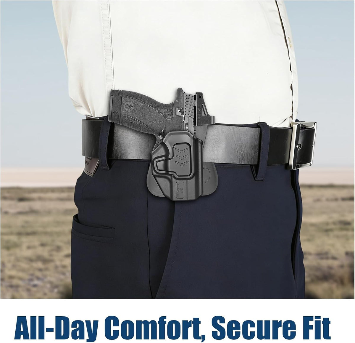 Level II OWB Holster for Smith & Wesson Bodyguard 2.0 - Right Hand, Adjustable Retention