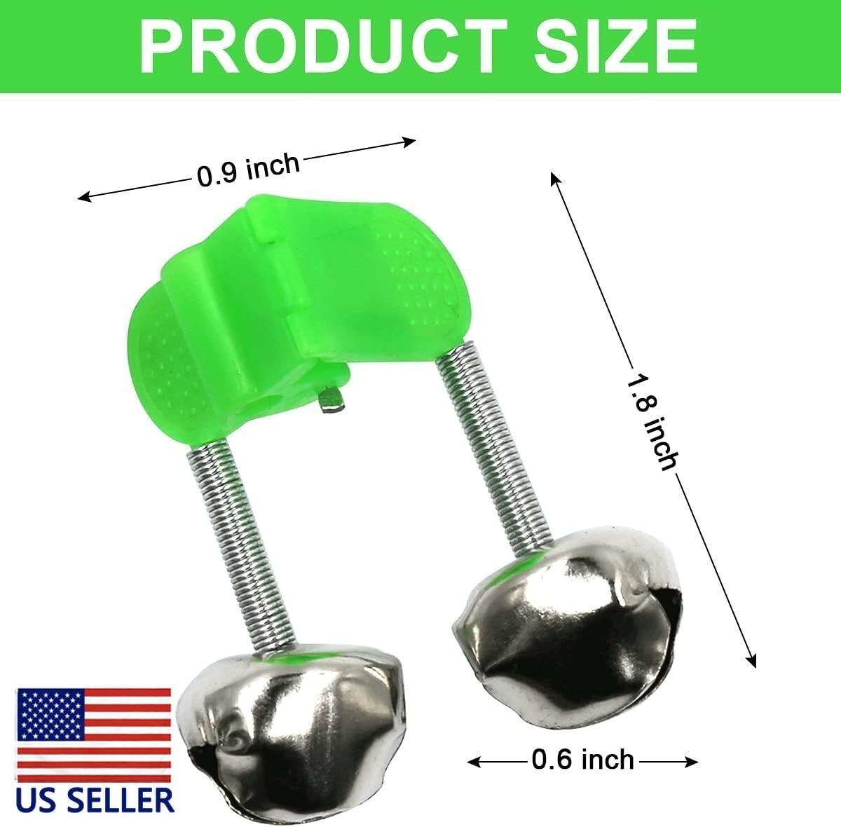 Plastic Fishing Bell Clips with Dual Alert for Rods - 25 or 50 Pieces