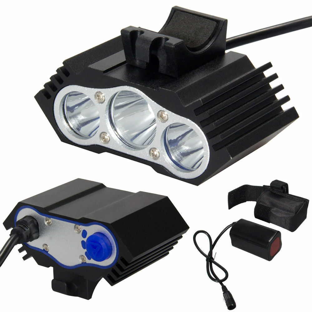 LED Bicycle Headlight Set 1500 Lumens Waterproof Head Lamp Torch for Cycling
