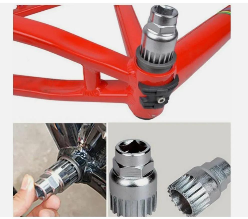 Bike Repair Tool Kit with Cassette Remover & Crank Puller - 6PCS