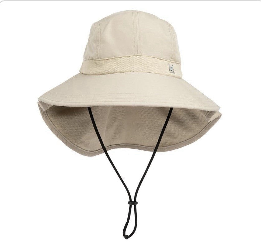 Cooling Sun Hat for Men Women Unisex Wide Brim UPF 50 Khaki