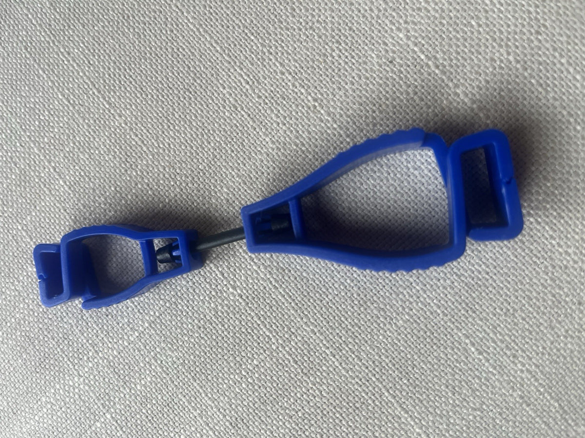 Blue Glove Clips for Work Gloves - Portable Belt Holders (Set of 5)