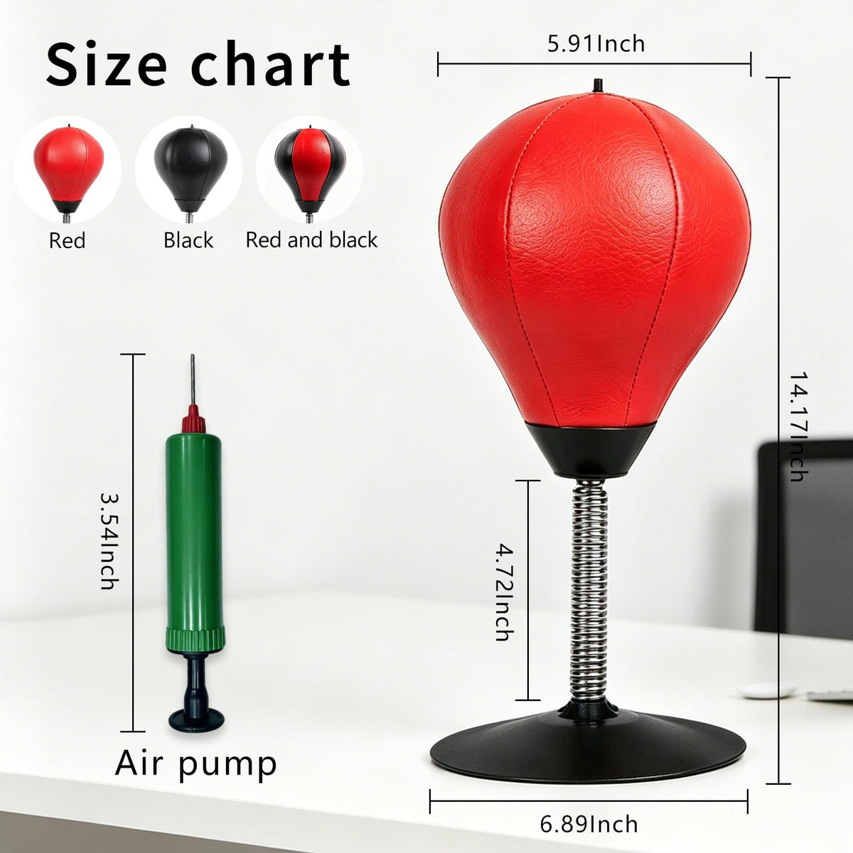 Desktop Stress Relief Punching Bag with Suction Cup - Office & Home Stress Buster