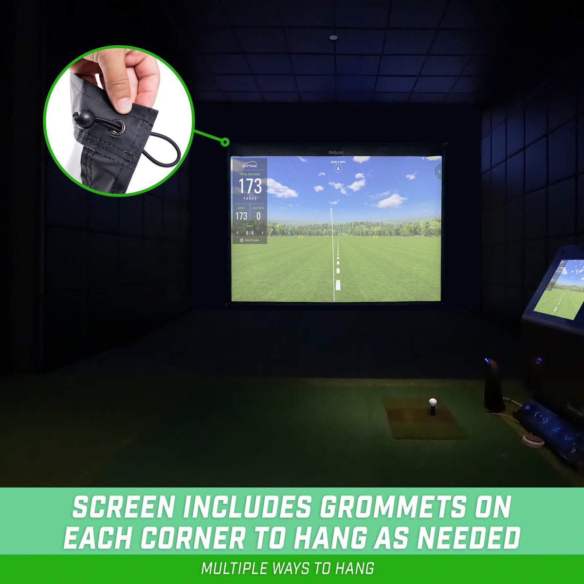 10ft Golf Simulator Impact Screen for Home & Professional Use