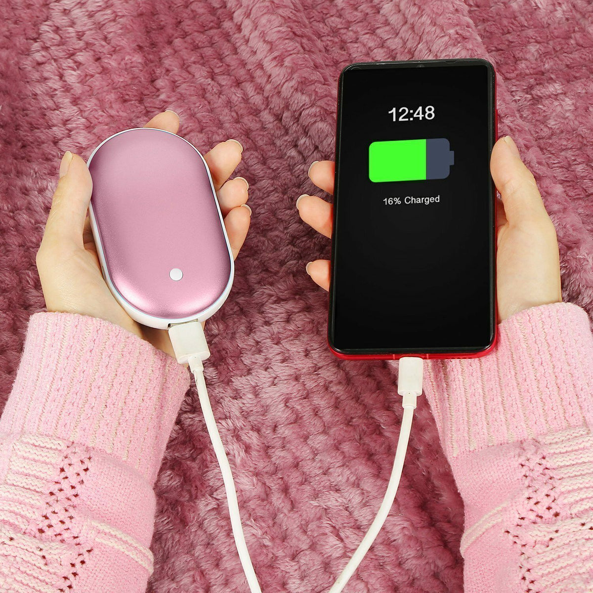 Rechargeable Hand Warmers Power Bank with USB Charging and Adjustable Heat