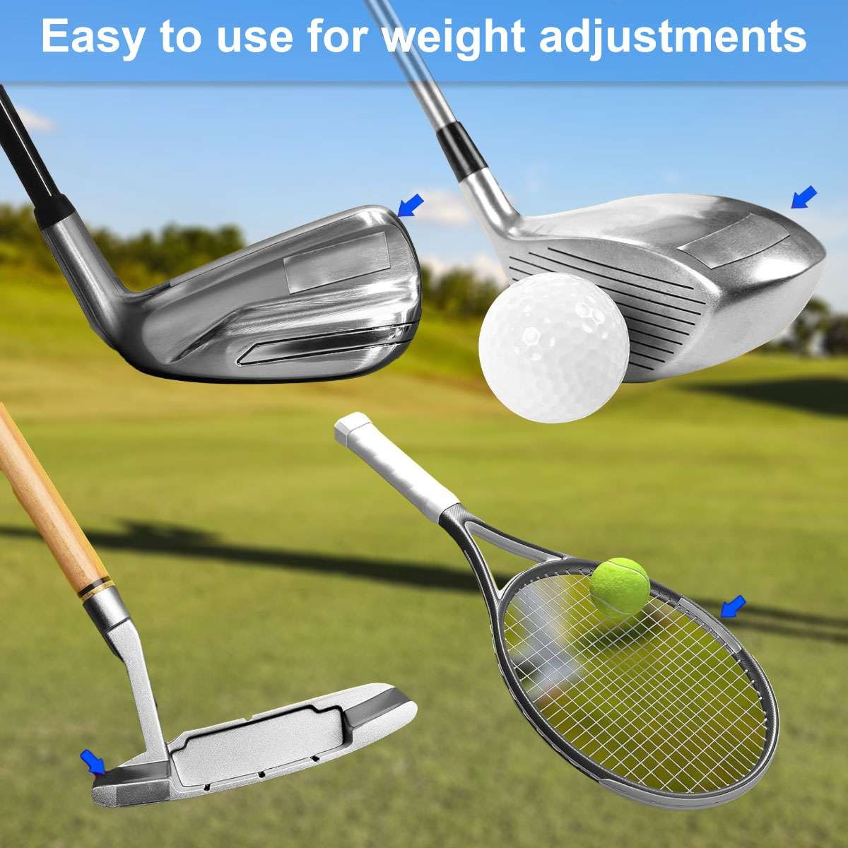 Golf Lead Tape 0.5 Inch x 100 Inch for Club Weight Adjustment Sliver
