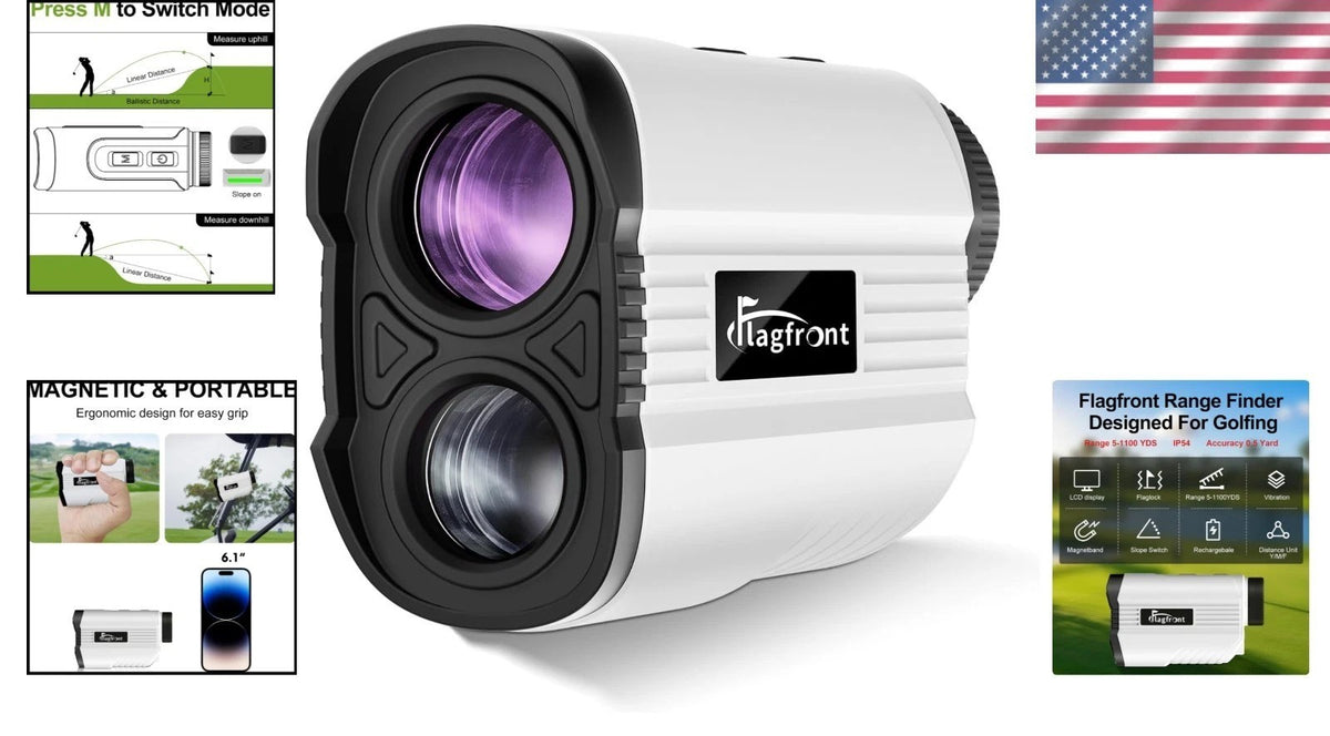High-Precision Golf Range Finder 1100 Yards with Flag Lock & Slope