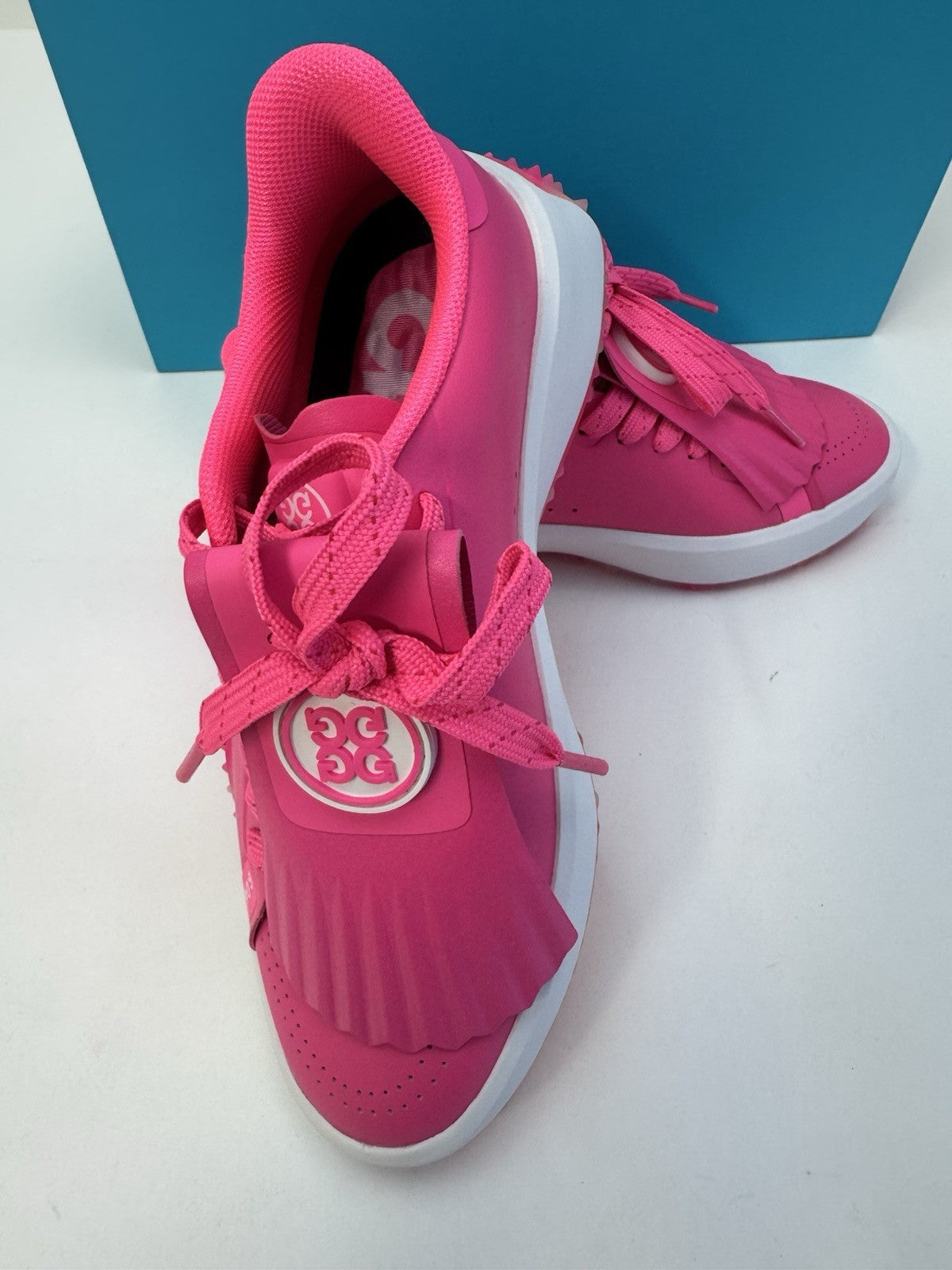 G/FORE Ladies Leather Camo Golf Shoes Size 5 Pink Waterproof Kiltie