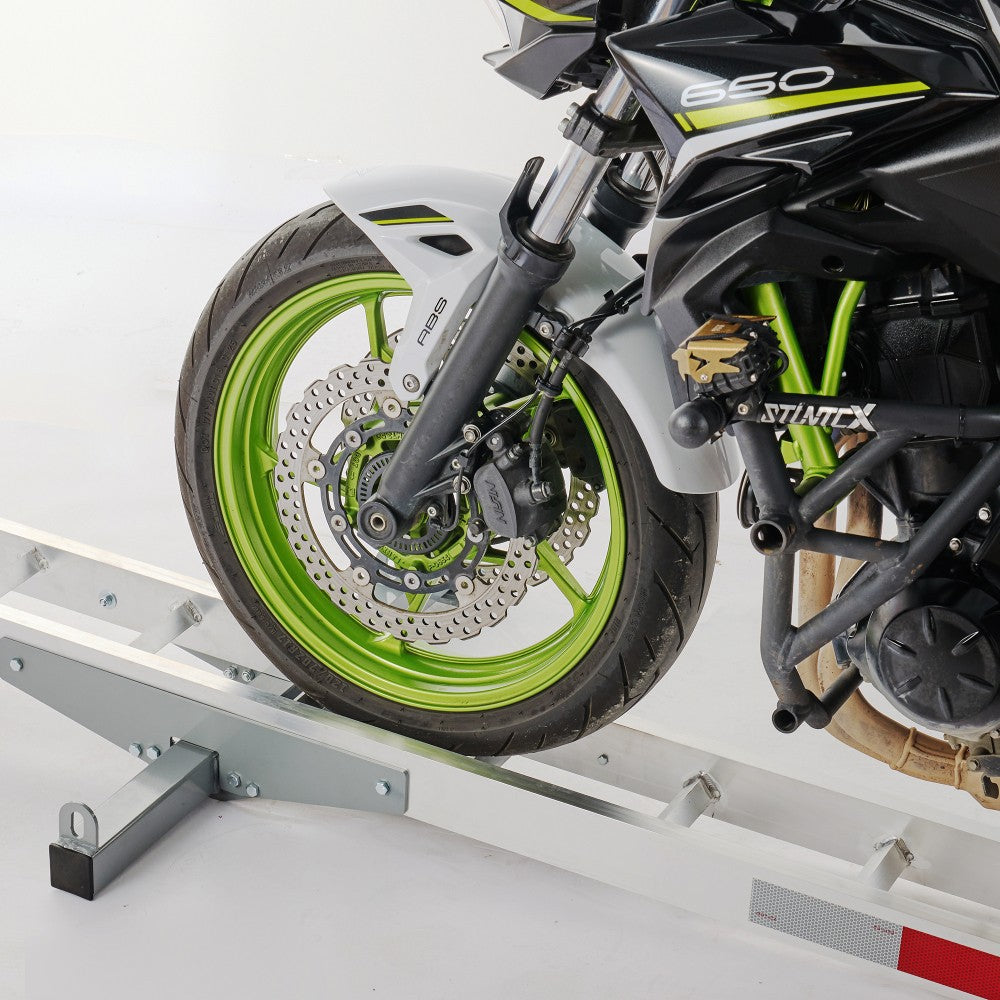 Aluminum Motorcycle Hitch Mount Carrier with Ramp 400lb Load Capacity