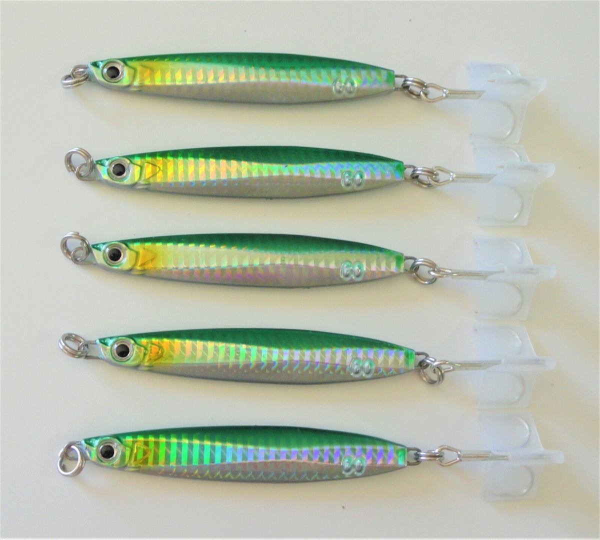 Metal Jig Sniper 60g/2oz Saltwater Fishing Lures Set - Green Vertical Tackle