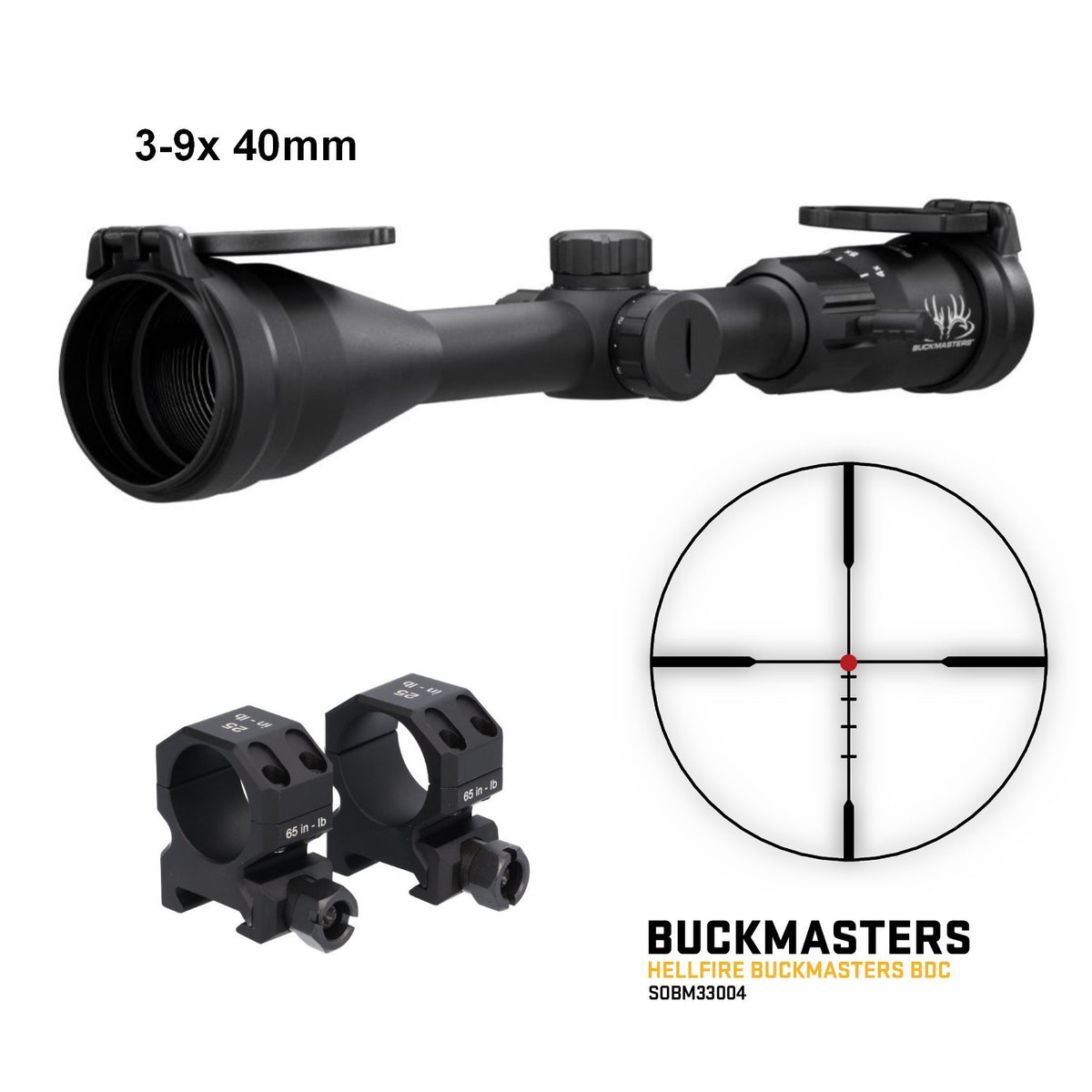 Hunting with BDC Reticle - 3-9x40mm or 50mm, Waterproof & Shockproof
