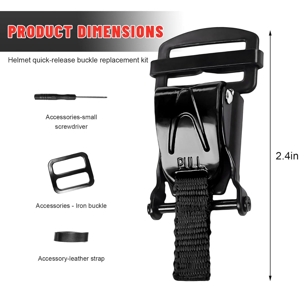Motorcycle Helmet Quick Release Buckle Kit Lock - Chin Safety Secure