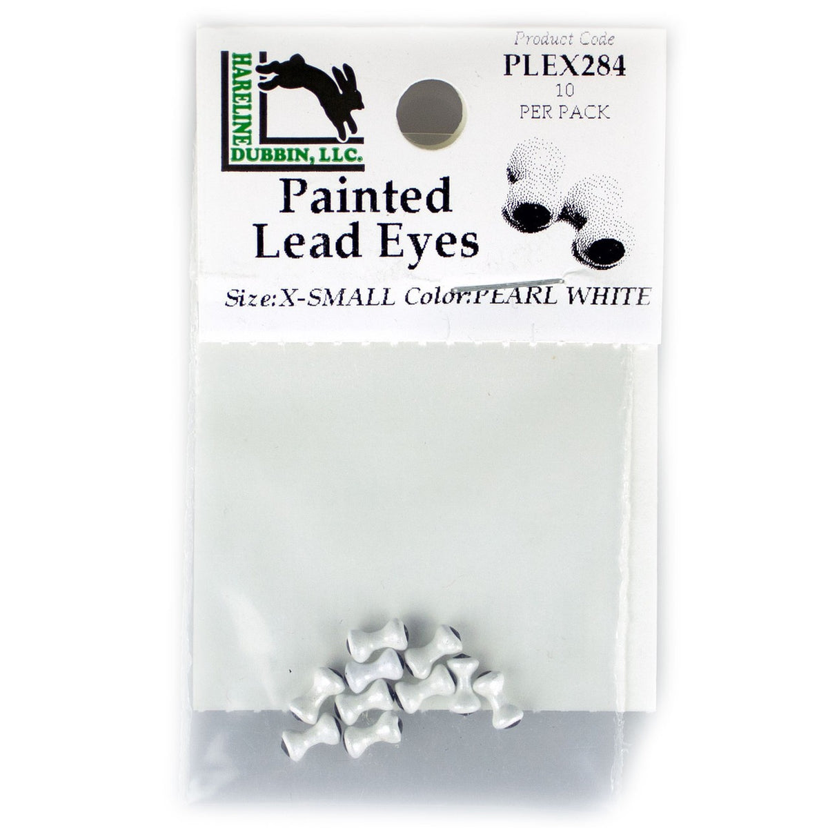 Painted Lead Dumbbell Eyes for Fly Tying - Bright Colors, 10 Pieces