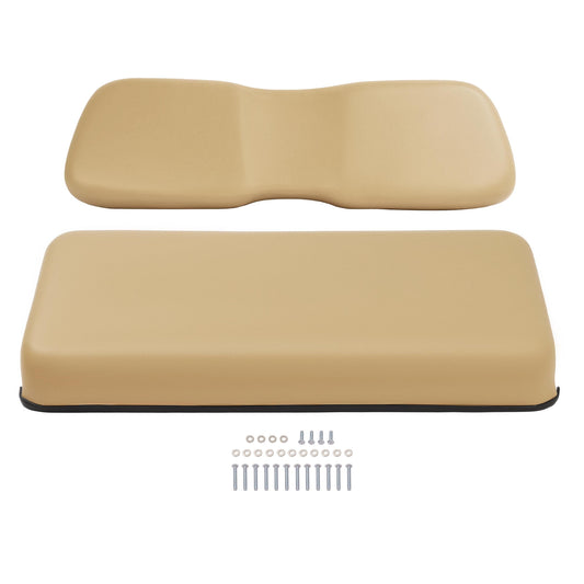 Golf Cart Seat Cushion Set for Club Car DS 2000.5+ Tan Front & Back Seat Replacement