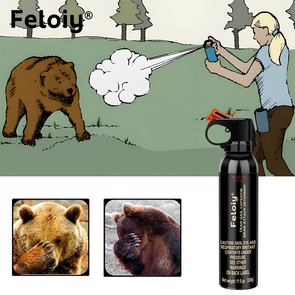 Personal Defense Bear Spray 11oz with Holster – Powerful Pepper Repellent