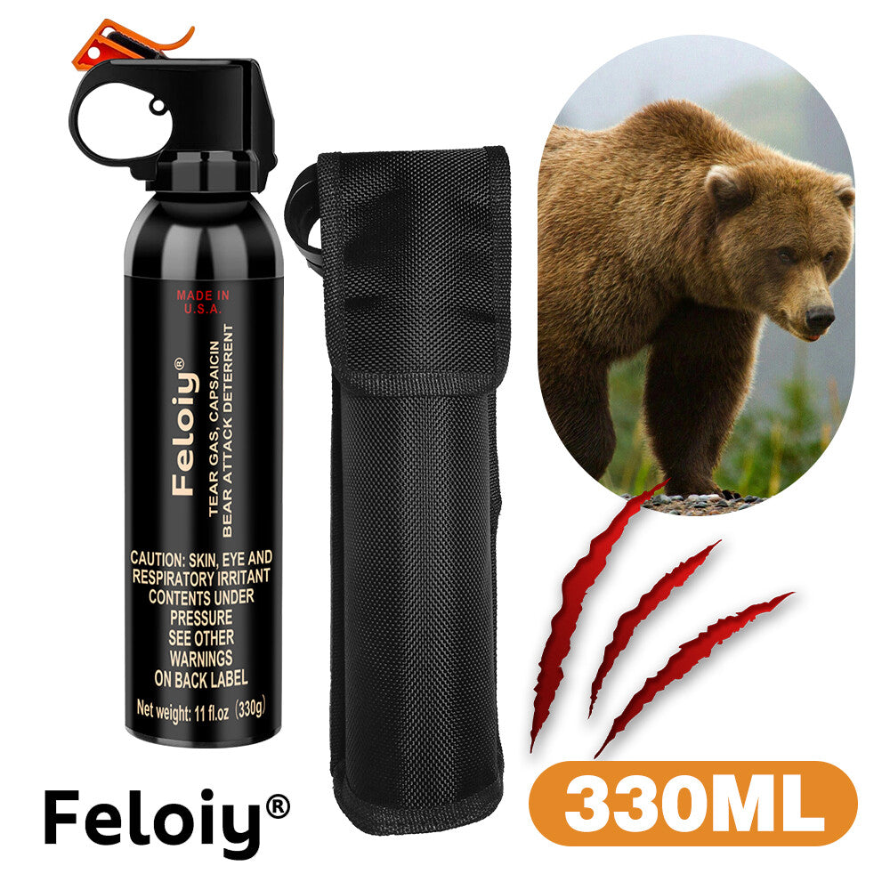 Personal Defense Bear Spray 11oz with Holster – Powerful Pepper Repellent