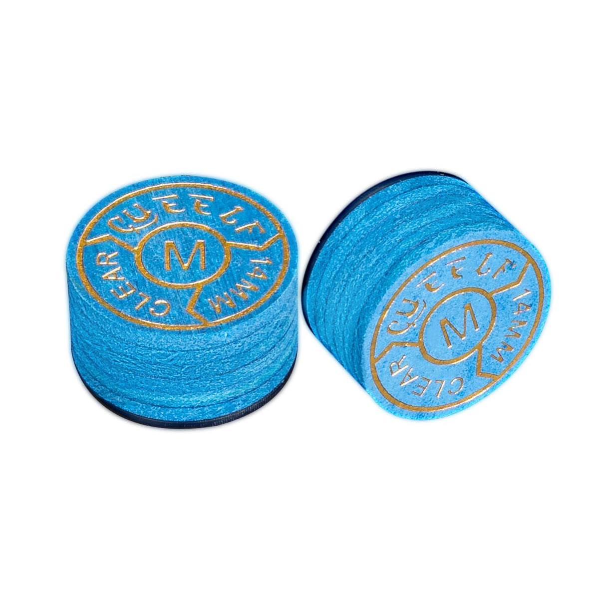 6-Layer 14mm Pool Cue Tips - Medium Leather Replacement Tip (2 Pcs)