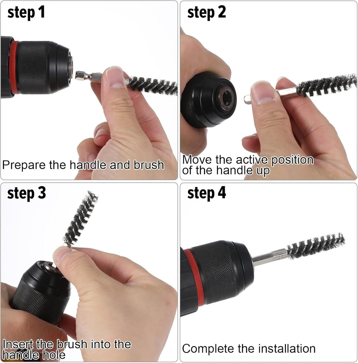 Golf Club Hosel Brush Set - Stainless Steel Wire Cleaning Tools for Drill