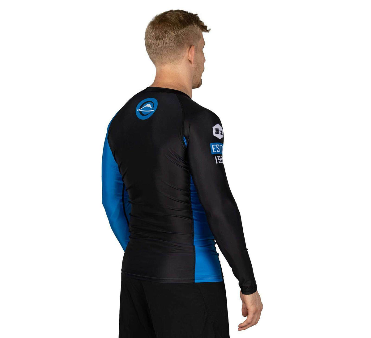 Long Sleeve MMA Rashguard for BJJ & Jiu-Jitsu - Blue, Anti-Microbial, Comfort Fit