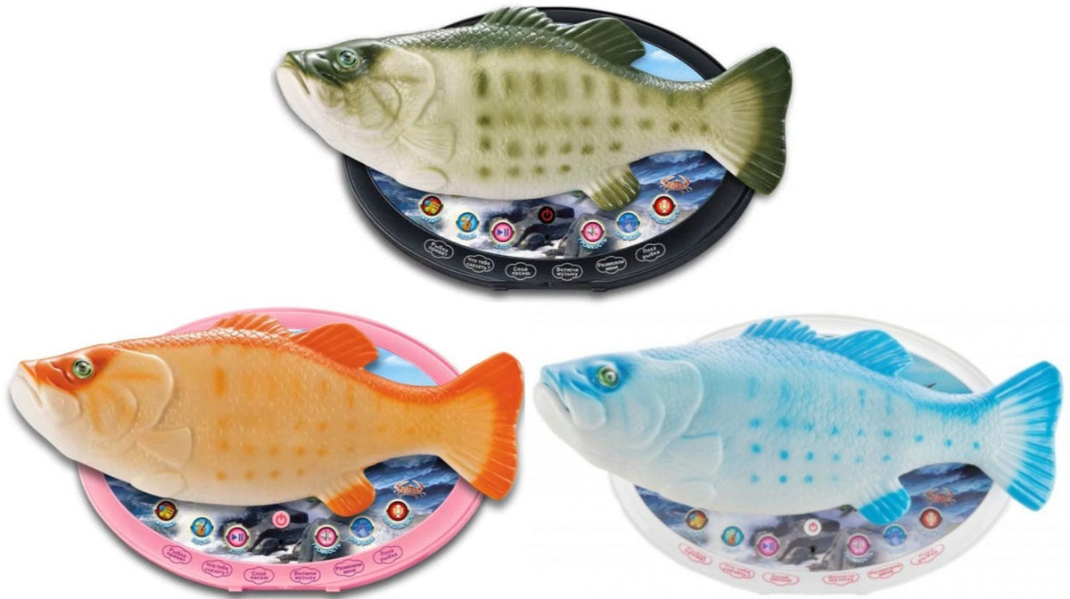 Interactive Singing Fish Toy with Moving Head & Melodies - Russian Version