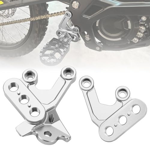 Surron Light Bee X & S Foot Peg Brackets - Silver, Durable CNC Aluminum