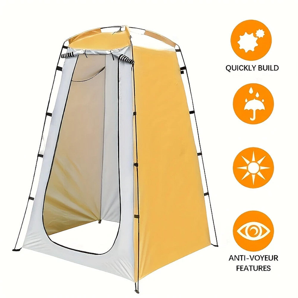Portable Privacy Shower Tent & Folding Toilet for Outdoor Camping