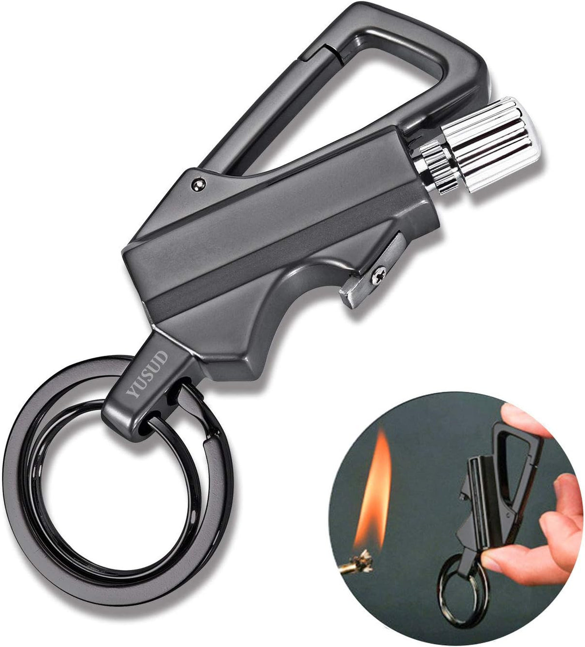 Permanent Match Infinity Lighter Keychain Multitool with Bottle Opener for Men