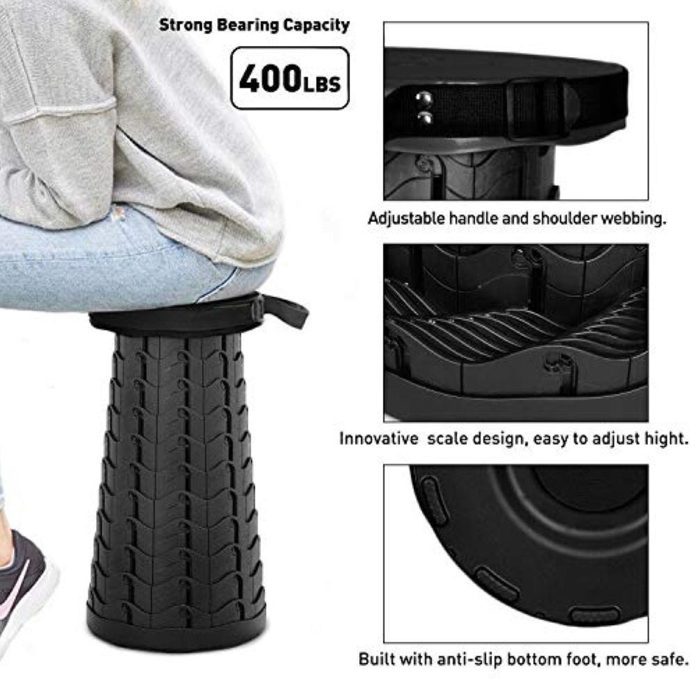 Portable Folding Stool for Camping Fishing Outdoor Telescopic Seat