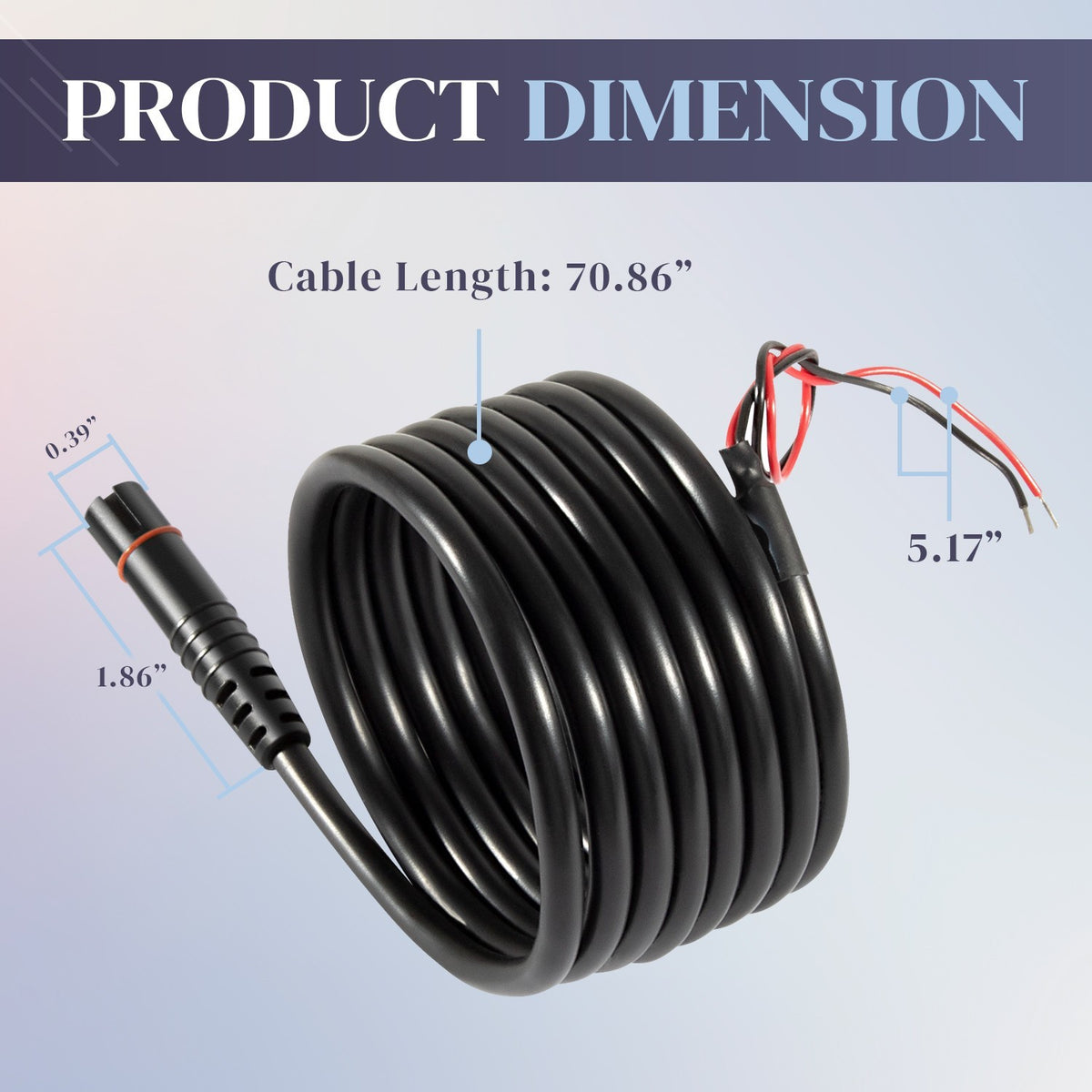 Replacement Power Cord for Lowrance HOOK2 & Reveal Cruise Series 5-12 Inch