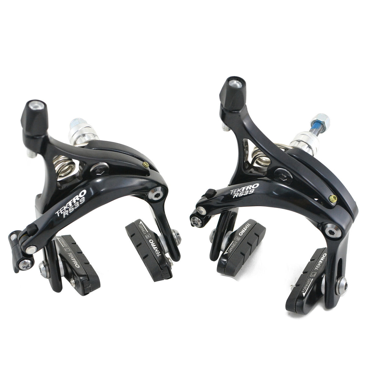Tektro R539 Bicycle Caliper Brake Set 47-59mm Dual Pivot Black
