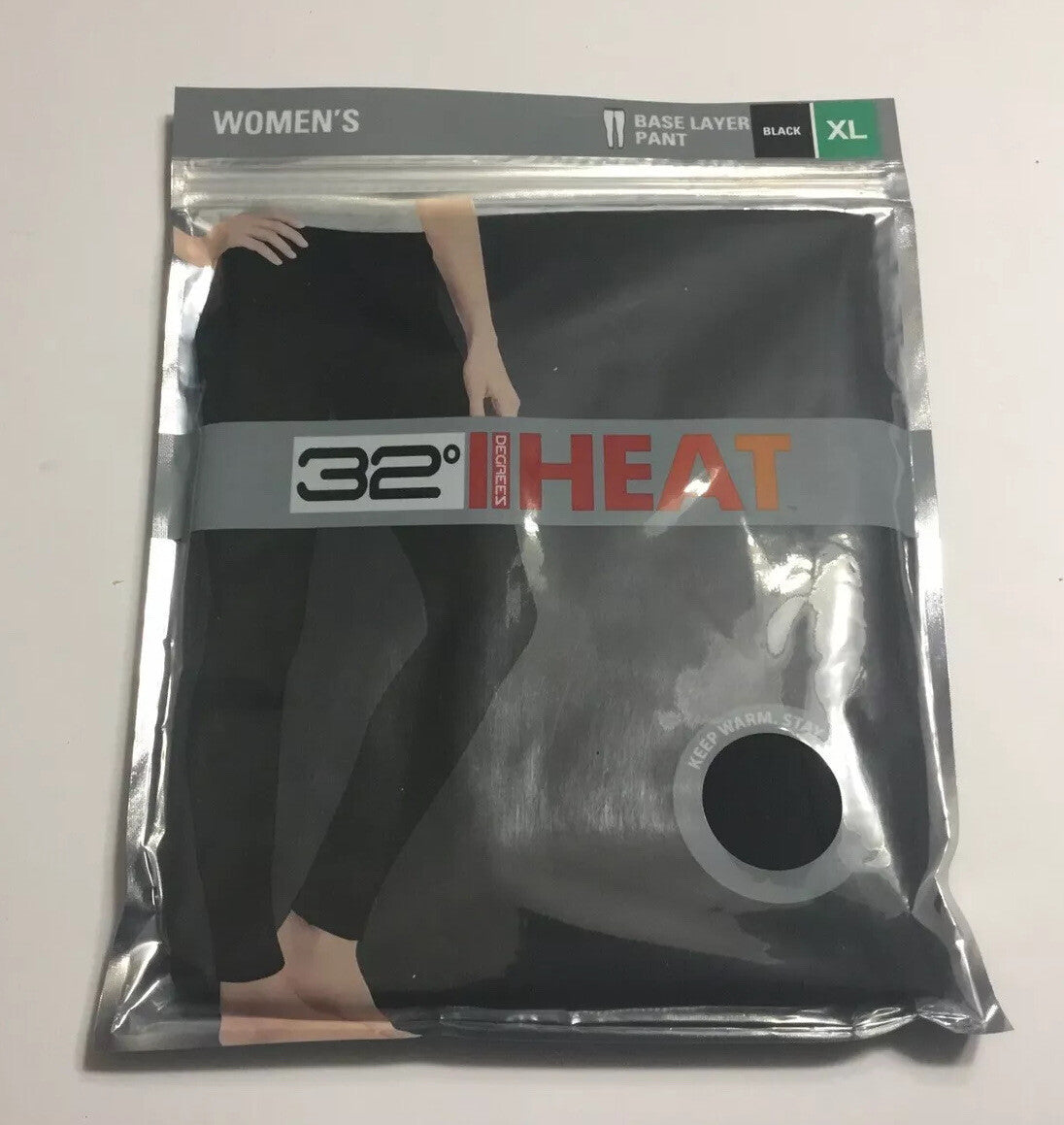 Women’s 2-Pack Thermal Base Layer Pants - Black, Size XL