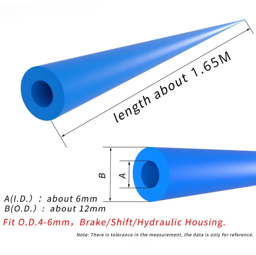 Bike Frame Internal Cable Housing Damper Foam Sleeve 1.6m Black
