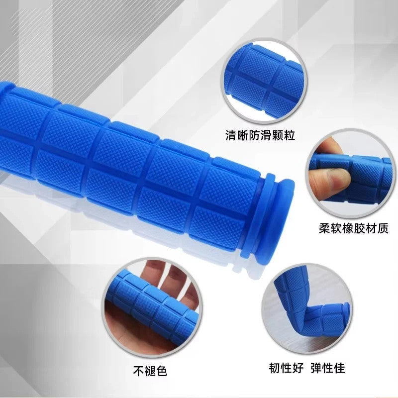 Bike Handlebar Grips - Non-Slip Soft Rubber Pair for BMX MTB Cycling